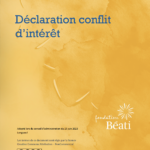 Déclaration conflit d'intérêt