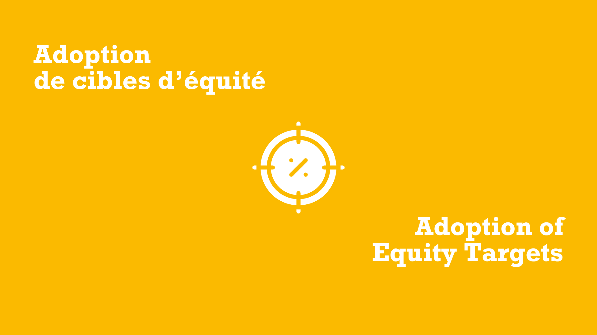 Adoption de cibles d'équité - Fondation Béati