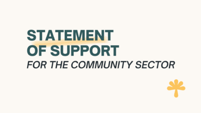 Header Statement of support for the Community Sector